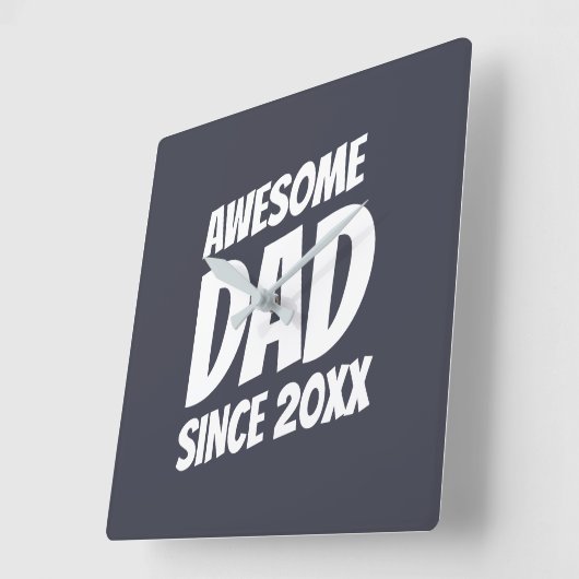 20XX素晴らしパパ以シンプル降のクール スクエア壁時計 (傾斜)