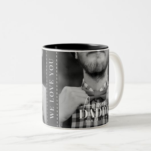 20XX素晴らし年のDaddyの写真シンプルエレガントより ツートーンマグカップ (正面右)