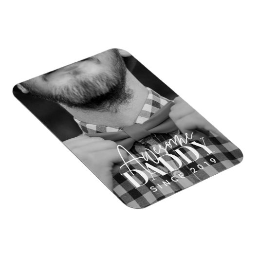 20XX素晴らし年のDaddyの写真シンプルエレガントより マグネット (右側)