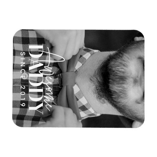 20XX素晴らし年のDaddyの写真シンプルエレガントより マグネット (横)