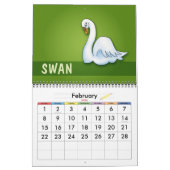 20XX |かわいい漫画の動物たち カレンダー (2月 2026)