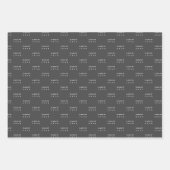 20XX Black and Whiteの卒業モダンクラス ラッピングペーパーシート (正面)