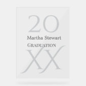 20XX bold le graduation name congrats school year  アクリルサイン (正面)