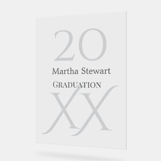 20XX bold le graduation name congrats school year  アクリルサイン (傾斜)