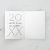 20XX bold le graduation name congrats school year  カード (内部)