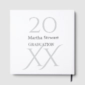 20XX bold le graduation name congrats school year  ゲストブック (裏面)