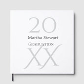20XX bold le graduation name congrats school year  ゲストブック (正面)