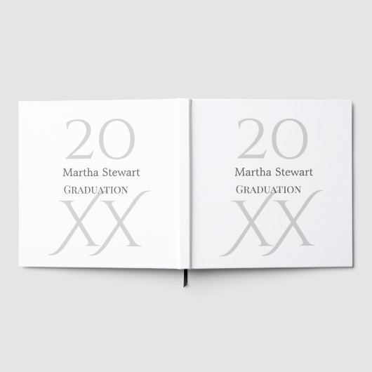 20XX bold le graduation name congrats school year  ゲストブック (全面)