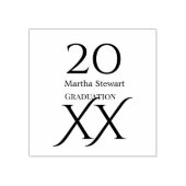 20XX bold le graduation name congrats school year  ラバースタンプ (インプリント)