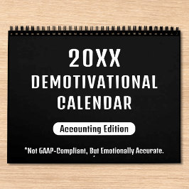 20XX Demotivational Wall Calendar for Accountants カレンダー