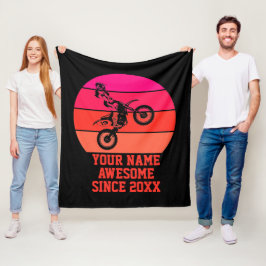 20xx Dirt Bike以降の名前素晴らし変更文字の追加 フリースブランケット