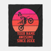 20xx Dirt Bike以降の名前素晴らし変更文字の追加 フリースブランケット (正面)