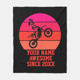 20xx Dirt Bike以降の名前素晴らし変更文字の追加 フリースブランケット