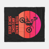 20xx Dirt Bike以降の名前素晴らし変更文字の追加 フリースブランケット (正面(横))