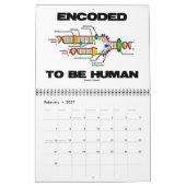 20XX DNAことわざカレンダー(DNA複製ユーモア) カレンダー (2月 2027)