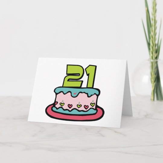 21歳のお誕生日ケーキ カード Zazzle Co Jp
