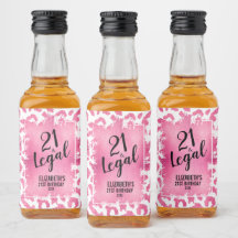 21およびリーガルピンクホワイトレオパードパーソナライズされたミニ