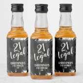 21およびリーガルブラックグレー迷彩柄カスタムミニ リキュールボトルラベル (ボトル)