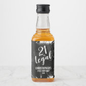 21およびリーガルブラックグレー迷彩柄カスタムミニ リキュールボトルラベル (正面)