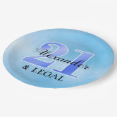 21およびリーガルブルー紙プレート ペーパープレート (アングル)