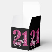 21および法律 |おもしろいピンクフェイクグリッター21歳の誕生日 フェイバーボックス (オープン)