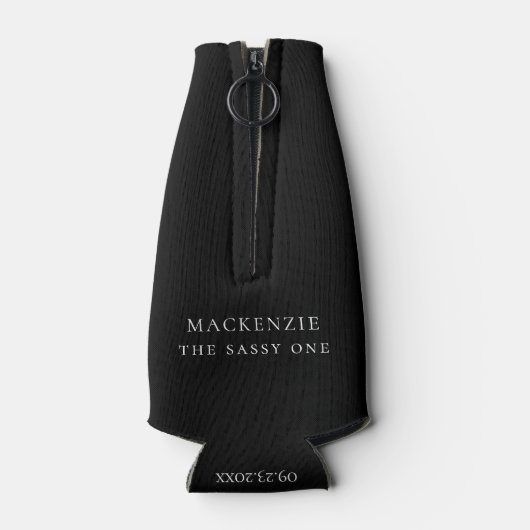 21および法律 |おもしろいピンクフェイクグリッター21歳の誕生日 ボトルクーラー (裏面)