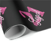 21および法律 |おもしろいピンクフェイクグリッター21歳の誕生日 ラッピングペーパー (ロールコーナー)