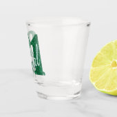 21および法律 |グリーンフェイクグリッター21歳の誕生日 ショットグラス (右)