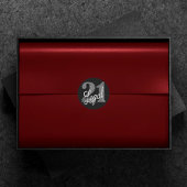 21および法律 |シルバーフェイクグリッター21歳の誕生日 ラウンドシール