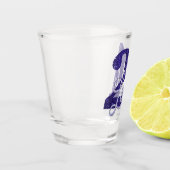 21および法律 |パープルフェイクグリッター21歳の誕生日 ショットグラス (左)