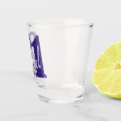 21および法律 |パープルフェイクグリッター21歳の誕生日 ショットグラス (右)