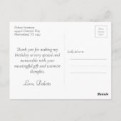 21および法律 |パープルフェイクグリッター21歳の誕生日 ポストカード (裏面)