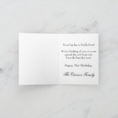 21および法律 |ブルーフェイクグリッター21歳の誕生日 カード (内部)