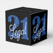 21および法律 |ブルーフェイクグリッター21歳の誕生日 フェイバーボックス (裏面サイド)