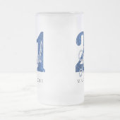 21および法律 |ブルーフェイクグリッター21歳の誕生日 フロストグラスビールジョッキ (中央)