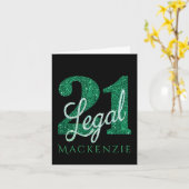 21および法律 |メローイエロー金ゴールド21歳の誕生日 カード (黄色い花)