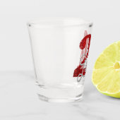21および法律 |赤フェイクグリッター21歳の誕生日 ショットグラス (左)
