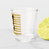 21および法的金ゴールドフェイクグリッターカスタム ショットグラス (右)