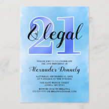 21およびLegal Blue招待状