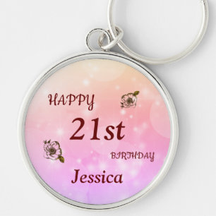 21かわいらし歳の誕生日おめでとパーソナライズされたう キーホルダー
