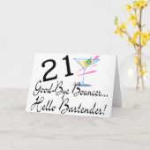 21さようなら警備員のこんにちはバーテンダー カード (黄色い花)