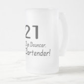 21さようなら警備員のこんにちはバーテンダー(Blk) フロストグラスビールジョッキ (正面右)