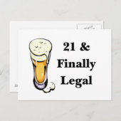 21と最終的に合法 ポストカード (正面/裏面)