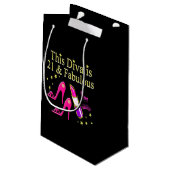 21と素晴らしいピンクシューズとリップスティックDIVAデザイン スモールペーパーバッグ (裏面アングル)