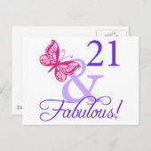 21と素晴らしい誕生日 ポストカード (正面/裏面)