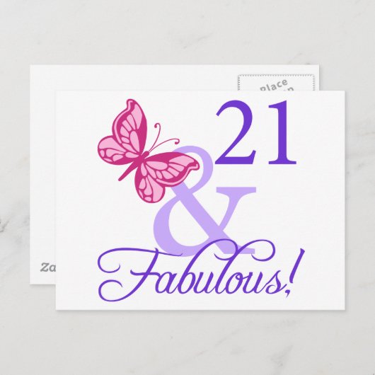 21と素晴らしい誕生日 ポストカード (正面/裏面)