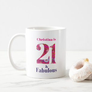 21と素晴らしい21歳の誕生日プレゼント コーヒーマグカップ