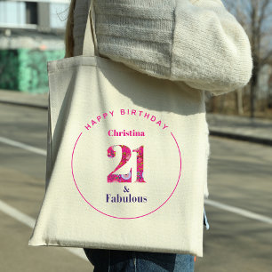 21と素晴らしい21歳の誕生日プレゼント トートバッグ