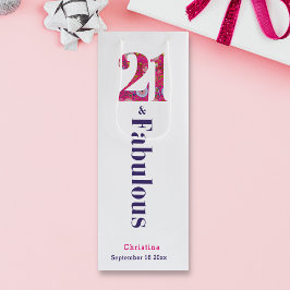 21と素晴らしい21歳の誕生日ワイン抱き枕 ワインギフトバッグ