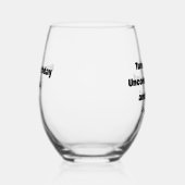 21のモダンアンコルク、アンウィンド、および楽しむ誕生日 ステムなしワイングラス (右)